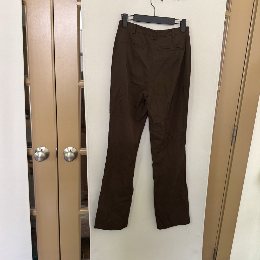 Banana Republic Womens 4 Brown 100% Wool Straight Leg Trousers Slacks Vintage - Picture 4 of 7